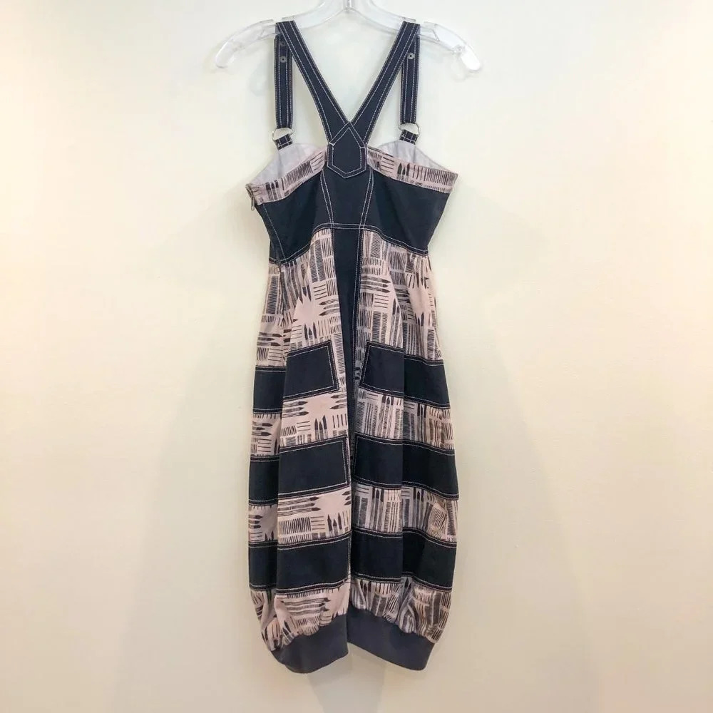 Marc Jacobs Designer Overalls Bubble Patchwork Patterned Mini Dress Women's 4 - Picture 6 of 10
